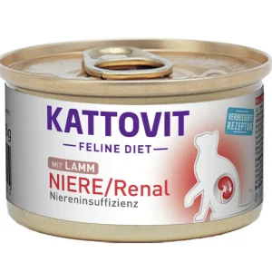 Beliebt Sparpaket 12 x 85 g Kattovit Feline Diet Niere/Renal mit Lamm Katzen Nassfutter
